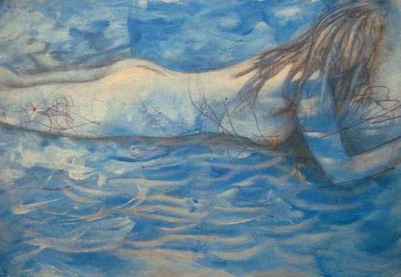 Agua 03 / Cadaqués — Acrílico sobre papel 20 x 30 cm