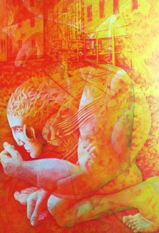 Águila — Acrílico sobre papel 100 x 70 cm