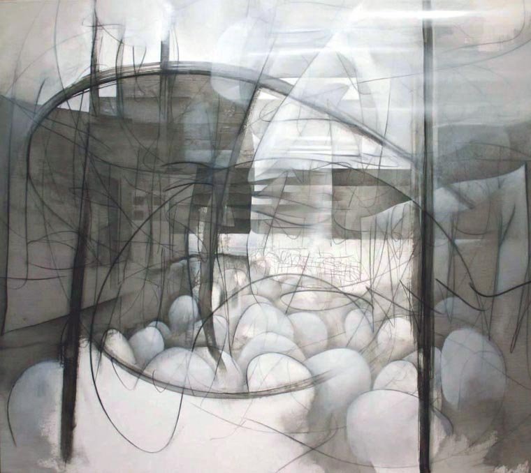 Árbol — Acrílico y grafito sobre lienzo 130 x 145 cm