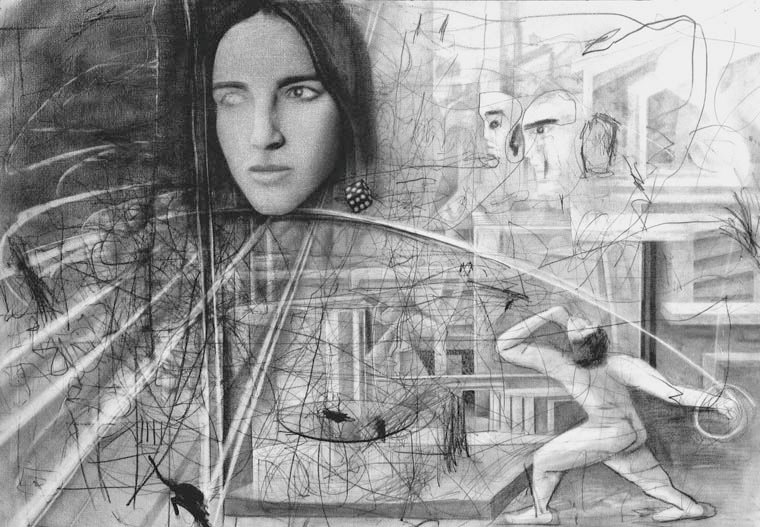 Bernarda — Grafito sobre papel 50 x 70 cm