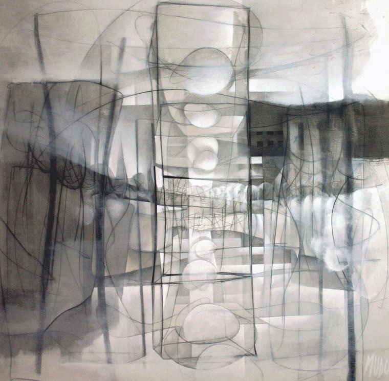 Faro 1 — Acrílico y grafito sobre lienzo 150 x 150 cm