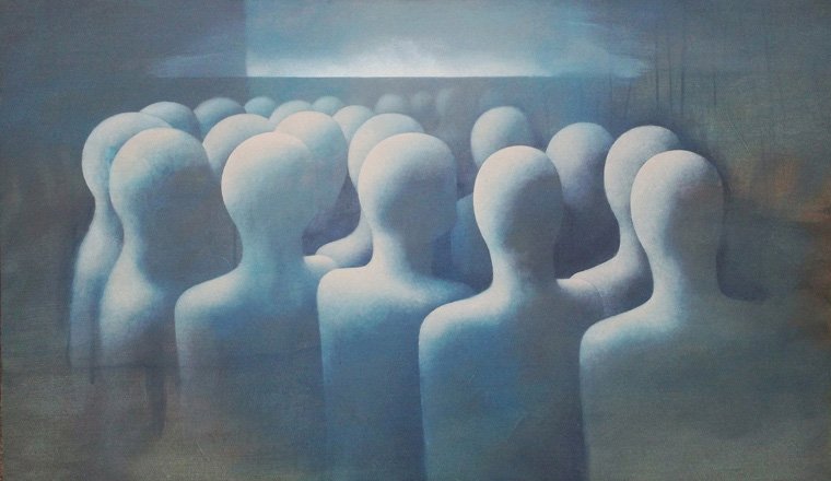 COSTERO 02 — Acrílico y grafito sobre lienzo 100 x 180 cm